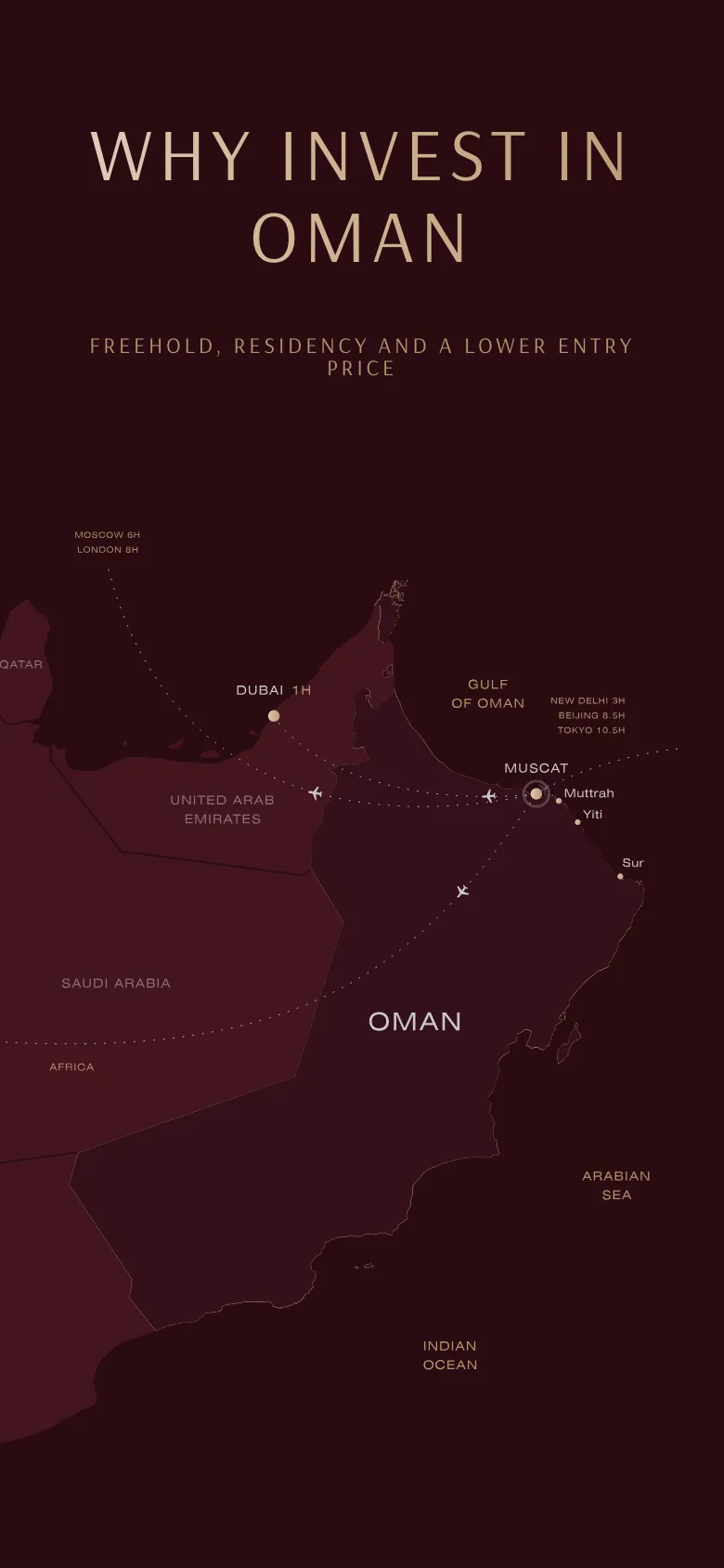 Why Oman on one map, on a phone